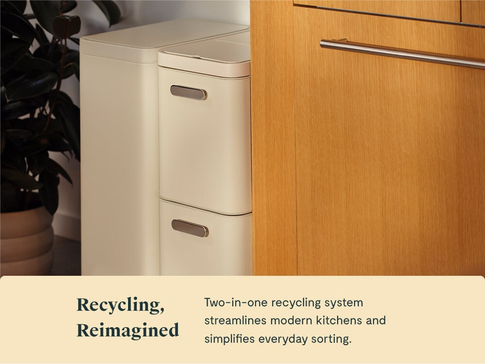 45L 2-Drawer Recycling Bin - Image 3