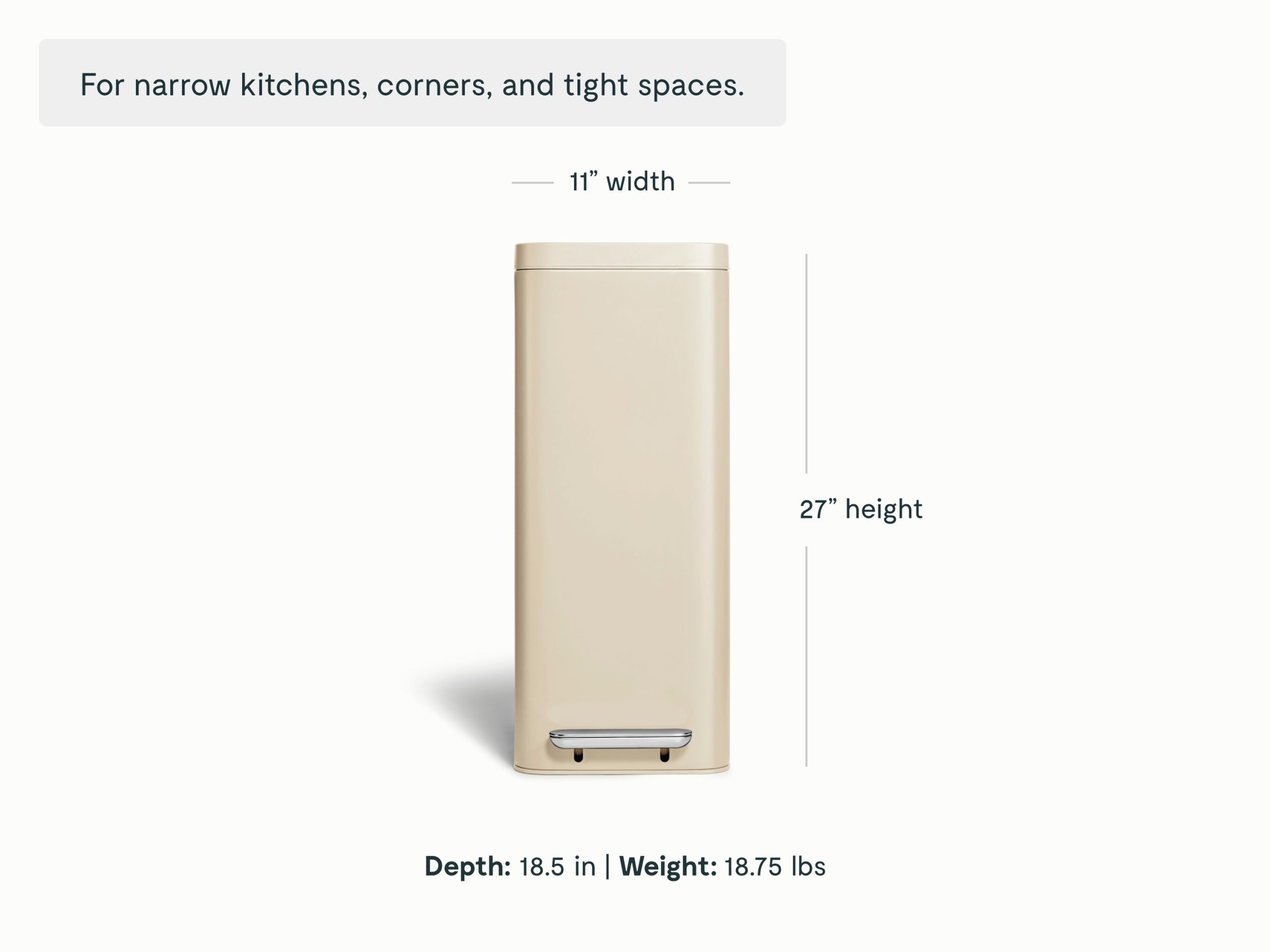 45L Slim Step Trash Can - Image 2